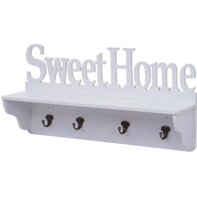 MCW Wandgarderobe D41 Sweet Home 4 Haken Weiß MCW Wandgarderobe D41 Sweet Home 4 Haken Weiß