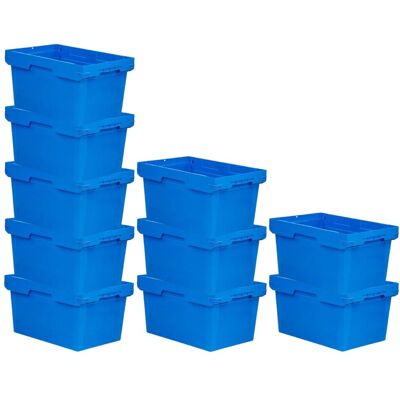 PROREGAL Mega Deal 10x Conical Mehrweg-Stapelbehälter Blau HxBxT 32,3 x 40 x 60cm 58 Liter Lagerbox Eurobox Transportbox Transportbehälter PROREGAL Mega Deal 10x Conical Mehrweg-Stapelbehälter Blau HxBxT 32,3 x 40 x 60cm 58 Liter Lagerbox Eurobox Transportbox Transportbehälter