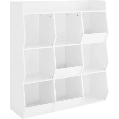 SoBuy Bücherregal Kinderregal mit 9 Offenes Fach und 1 Ablage Weiß 95x105x34cm KMB120-W SoBuy Bücherregal Kinderregal mit 9 Offenes Fach und 1 Ablage Weiß 95x105x34cm KMB120-W