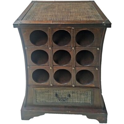 DELUKE Weinregal KUKO Im Kolonialstil Holz Dunkelbraun 58x46x29cm Weinständer Flaschenregal Weinbar Weinschrank DELUKE Weinregal KUKO Im Kolonialstil Holz Dunkelbraun 58x46x29cm Weinständer Flaschenregal Weinbar Weinschrank
