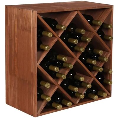 PROREGAL Modulares Weinregal Vincellar Mod HxBxT 60 x 60 x 30 cm Rauten Modul Für 30 Flaschen Massives Kiefernholz Braun Geölt PROREGAL Modulares Weinregal Vincellar Mod HxBxT 60 x 60 x 30 cm Rauten Modul Für 30 Flaschen Massives Kiefernholz Braun Geölt