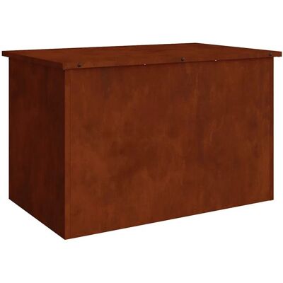 vidaXL Außenlagerbox Rostig 80 x 50,5 x 50 cm Stahl 874573 vidaXL Außenlagerbox Rostig 80 x 50,5 x 50 cm Stahl 874573