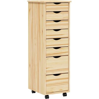 vidaXL Rollcontainer mit Schubladen MOSS Klarlack 34 x 39 x 103 cm 42032402 vidaXL Rollcontainer mit Schubladen MOSS Klarlack 34 x 39 x 103 cm 42032402