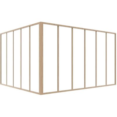 Vente-unique Glaswand Bayview Naturfarben Hell 180 cm Vente-unique Glaswand Bayview Naturfarben Hell 180 cm