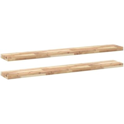 vidaXL 120x20x4 cm Wandregale 2 Stück Natur vidaXL 120x20x4 cm Wandregale 2 Stück Natur
