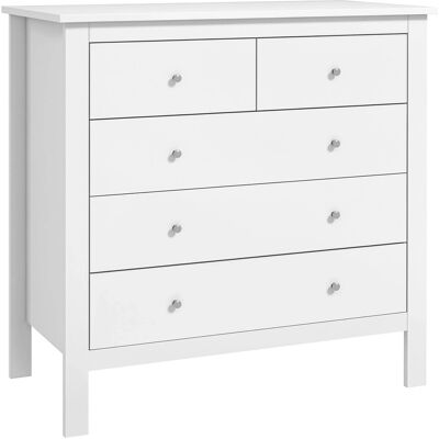 HOMCOM Kommode Beistellschrank MDF Spanplatte Weiß 79L x 39,5B x 80,5H cm HOMCOM Kommode Beistellschrank MDF Spanplatte Weiß 79L x 39,5B x 80,5H cm