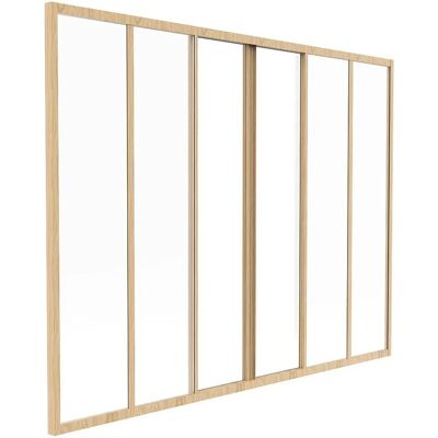 Vente-unique Glaswand Ravena Naturfarben Hell 180 cm Vente-unique Glaswand Ravena Naturfarben Hell 180 cm