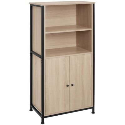 Tectake Highboard Doncaster Industrial Style Holz und Stahl 60 x 38 x 125 cm Industrial Holz Hell Eiche Sonoma Tectake Highboard Doncaster Industrial Style Holz und Stahl 60 x 38 x 125 cm Industrial Holz Hell Eiche Sonoma