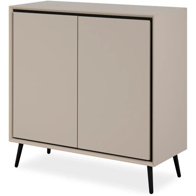 Furn.Design Kommode Sand und Schwarz 90 cm mit Soft-Close Brebbia Furn.Design Kommode Sand und Schwarz 90 cm mit Soft-Close Brebbia