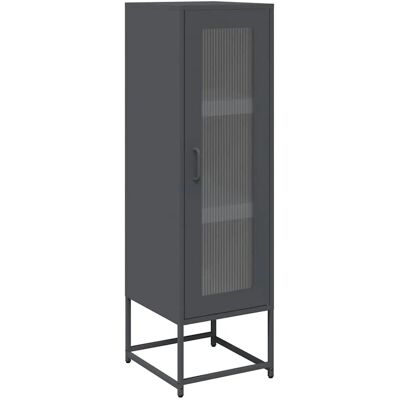 vidaXL Highboard Anthrazit 36x39x123 cm Kaltgewalzter Stahl 853394 vidaXL Highboard Anthrazit 36x39x123 cm Kaltgewalzter Stahl 853394