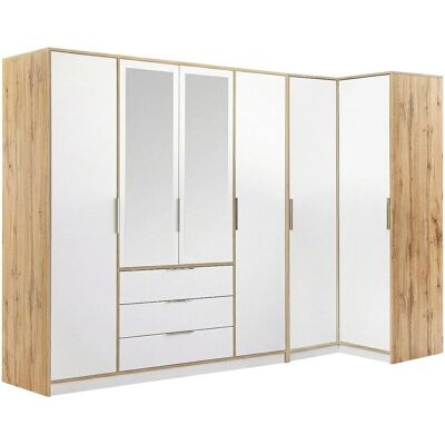 Vente-unique Kleiderschrank Lamiki Naturfarben Hell Weiß 302 cm 311 cm Vente-unique Kleiderschrank Lamiki Naturfarben Hell Weiß 302 cm 311 cm