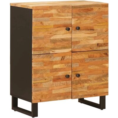 vidaXL Seitenschrank mit Tür Braun 60 x 33 x 75 cm Massivholz Mango 4018322 vidaXL Seitenschrank mit Tür Braun 60 x 33 x 75 cm Massivholz Mango 4018322