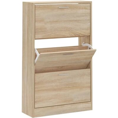 vidaXL Sonoma Eichen Schuhschrank 63x24x103 cm - Schuhschrank vidaXL Sonoma Eichen Schuhschrank 63x24x103 cm - Schuhschrank