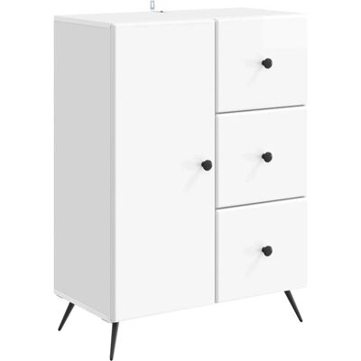 vidaXL Sideboard Hochglanz Weiß 66 x 34,5 x 90 cm Holzwerkstoff 895549 vidaXL Sideboard Hochglanz Weiß 66 x 34,5 x 90 cm Holzwerkstoff 895549