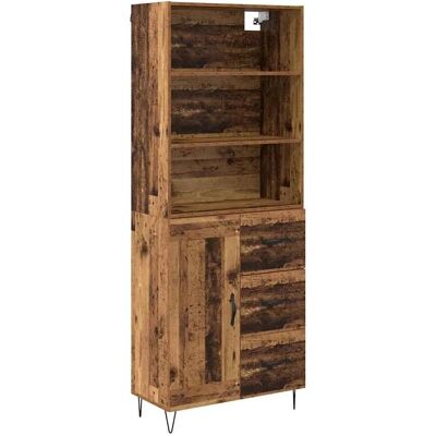 vidaXL Highboard mit Schubladen 2-Tlg Altholz Holzwerkstoff 3415653 vidaXL Highboard mit Schubladen 2-Tlg Altholz Holzwerkstoff 3415653