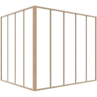 Vente-unique Glaswand Bayview Naturfarben Hell 150 cm Vente-unique Glaswand Bayview Naturfarben Hell 150 cm