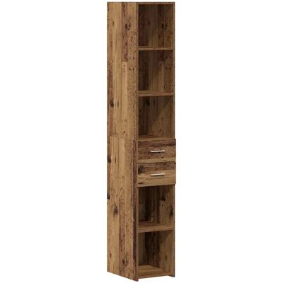 vidaXL Highboard Altholz 30 x 42,5 x 185 cm Holzwerkstoff 868739 vidaXL Highboard Altholz 30 x 42,5 x 185 cm Holzwerkstoff 868739
