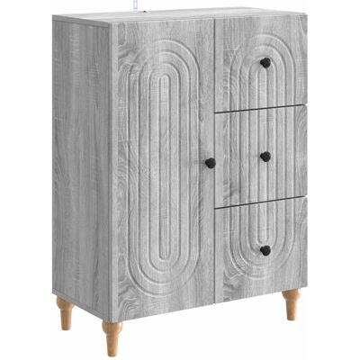 vidaXL Sideboard Graues Sonoma 66 x 34,5 x 90 cm Holzwerkstoff 894171 vidaXL Sideboard Graues Sonoma 66 x 34,5 x 90 cm Holzwerkstoff 894171