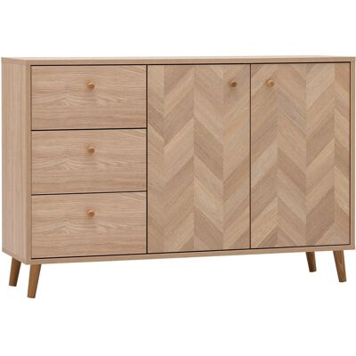 Schildmeyer Sideboard Visby 73,9 cm x 109 cm x 33 cm Eiche Fischgräte Schildmeyer Sideboard Visby 73,9 cm x 109 cm x 33 cm Eiche Fischgräte