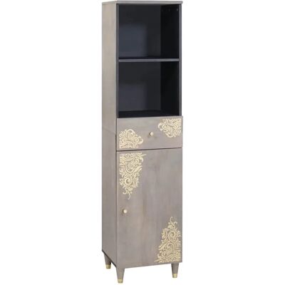 vidaXL Sideboard Grau 38 x 33,5 x 160 cm Massivholz Mango 4018794 vidaXL Sideboard Grau 38 x 33,5 x 160 cm Massivholz Mango 4018794