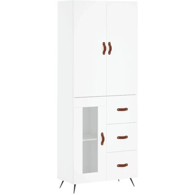 vidaXL Highboard Weiß 69,5x34x180 cm Holzwerkstoff 3195931 vidaXL Highboard Weiß 69,5x34x180 cm Holzwerkstoff 3195931