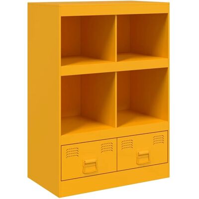 vidaXL Highboard Senfgelb 67x39x95 cm Stahl 841802 vidaXL Highboard Senfgelb 67x39x95 cm Stahl 841802