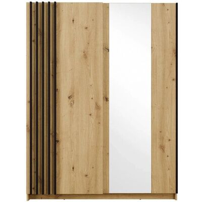 Vente-unique Kleiderschrank Calela Naturfarben Hell 150.6 cm Vente-unique Kleiderschrank Calela Naturfarben Hell 150.6 cm