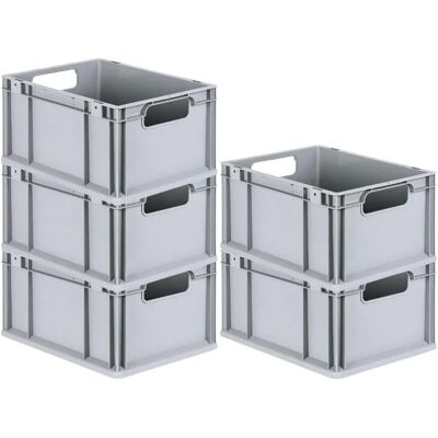 PROREGAL Spar Set 5x Eurobox Nextgen Economy Griffe Offen HxBxT 22 x 30 x 40 cm 20 Liter Eurobehälter Transportbox Transportbehälter PROREGAL Spar Set 5x Eurobox Nextgen Economy Griffe Offen HxBxT 22 x 30 x 40 cm 20 Liter Eurobehälter Transportbox Transportbehälter