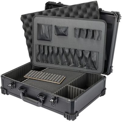 HMF 15701-02 Werkzeugkoffer Leer Werkzeugkasten Groß Rasterschaumstoff 46 x 33 x 15 cm HMF 15701-02 Werkzeugkoffer Leer Werkzeugkasten Groß Rasterschaumstoff 46 x 33 x 15 cm