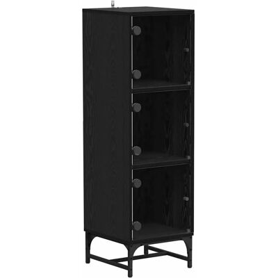 vidaXL Highboard Schwarz Eichen-Optik 35 x 37 x 117 cm Holzwerkstoff 883539 vidaXL Highboard Schwarz Eichen-Optik 35 x 37 x 117 cm Holzwerkstoff 883539