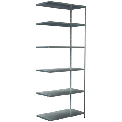 Schulte Verzinktes Anbauregal - 6 Böden - Platzsparend Schulte Verzinktes Anbauregal - 6 Böden - Platzsparend