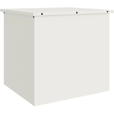 vidaXL Außenlagerbox Weiß 55 x 50,5 x 50 cm Stahl 874575 vidaXL Außenlagerbox Weiß 55 x 50,5 x 50 cm Stahl 874575