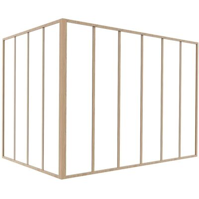 Vente-unique Glaswand Bayview Naturfarben Hell 180 cm Vente-unique Glaswand Bayview Naturfarben Hell 180 cm