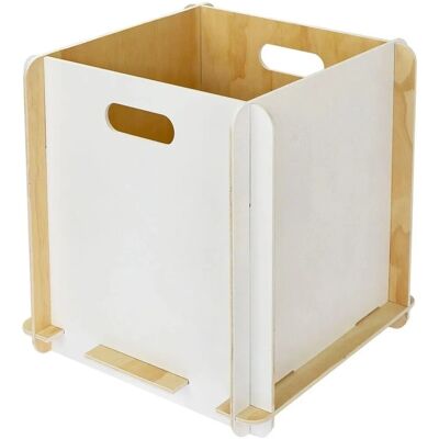 HMF 3740-32CM-01 Aufbewahrungsbox Holz Zusammenstecken 32cm Weiß HMF 3740-32CM-01 Aufbewahrungsbox Holz Zusammenstecken 32cm Weiß