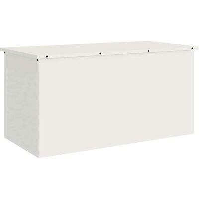 vidaXL Außenlagerbox Weiß 100 x 50,5 x 50 cm Stahl 874561 vidaXL Außenlagerbox Weiß 100 x 50,5 x 50 cm Stahl 874561
