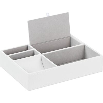 Relaxdays Schmucktablett in Lederoptik Weiß Mit Deckel 25,5 cm x 18,5 cm x 5 cm 0,5 kg Relaxdays Schmucktablett in Lederoptik Weiß Mit Deckel 25,5 cm x 18,5 cm x 5 cm 0,5 kg