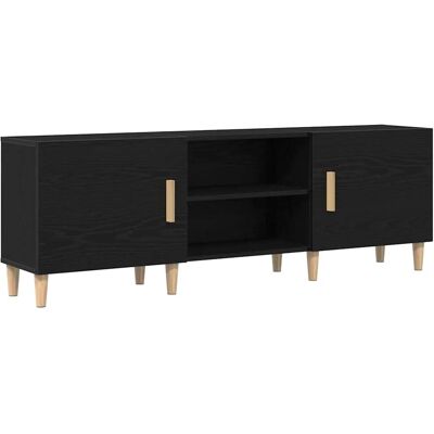 vidaXL TV Schrank Schwarze Eiche Holzwerkstoff 150,2 × 30,3 × 50,2 cm Black - TV Schrank vidaXL TV Schrank Schwarze Eiche Holzwerkstoff 150,2 × 30,3 × 50,2 cm Black - TV Schrank
