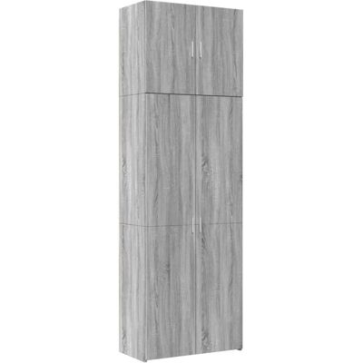 vidaXL Highboard Grau Sonoma 80x42,5x249 cm Holz - Sideboard vidaXL Highboard Grau Sonoma 80x42,5x249 cm Holz - Sideboard