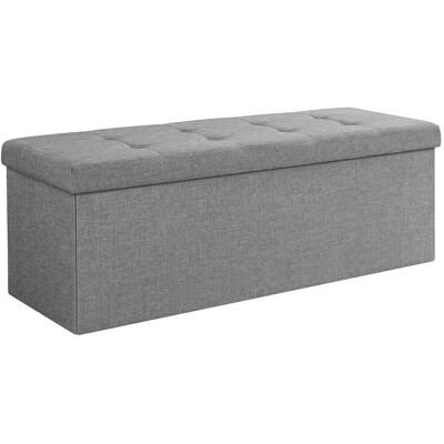 Songmics Sitzbank mit Stauraum 38 cm x 110 cm x 38 cm Grau Songmics Sitzbank mit Stauraum 38 cm x 110 cm x 38 cm Grau