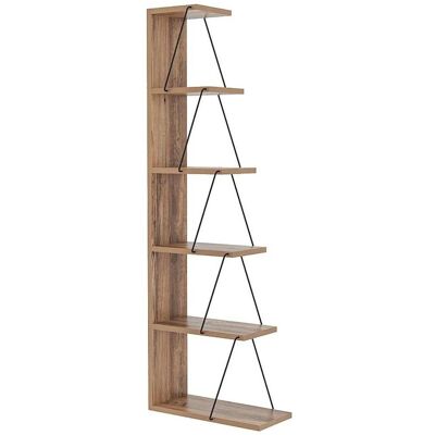 Vente-unique Bücherregal Delory Schwarz Naturfarben Hell 50 cm Vente-unique Bücherregal Delory Schwarz Naturfarben Hell 50 cm