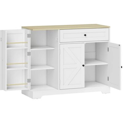 HOMCOM Buffet Cabinet MDF 100L x 40B x 81H cm Weiß HOMCOM Buffet Cabinet MDF 100L x 40B x 81H cm Weiß