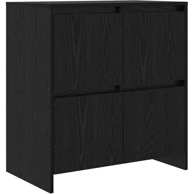 vidaXL Sideboard Schwarz Eichen-Optik 70 x 41 x 75 cm Holzwerkstoff 875230 vidaXL Sideboard Schwarz Eichen-Optik 70 x 41 x 75 cm Holzwerkstoff 875230