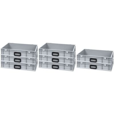 PROREGAL Spar Set 8x Eurobox Nextgen Portable Uno HxBxT 12 x 40 x 60 cm 23 Liter Eurobehälter Transportbox Transportbehälter Stapelbehälter PROREGAL Spar Set 8x Eurobox Nextgen Portable Uno HxBxT 12 x 40 x 60 cm 23 Liter Eurobehälter Transportbox Transportbehälter Stapelbehälter