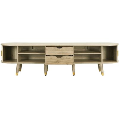 okwish TV Schrank mit Schiebetüren Stauraum 175x38x45cm Natur okwish TV Schrank mit Schiebetüren Stauraum 175x38x45cm Natur