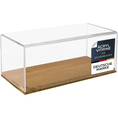 HMF 46874 Acryl Vitrine Schaukasten mit Holzsockel für Modellautos 34 x 16 x 14 cm Transparent HMF 46874 Acryl Vitrine Schaukasten mit Holzsockel für Modellautos 34 x 16 x 14 cm Transparent