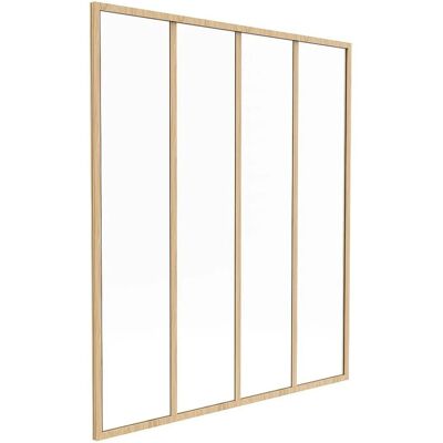 Vente-unique Glaswand Bayview Naturfarben Hell 120 cm Vente-unique Glaswand Bayview Naturfarben Hell 120 cm