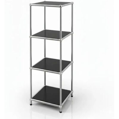 Floordirekt Metallregal Concept Epure MK-005 Verchromt 30 x 30 x 89 cm Schwarz Floordirekt Metallregal Concept Epure MK-005 Verchromt 30 x 30 x 89 cm Schwarz