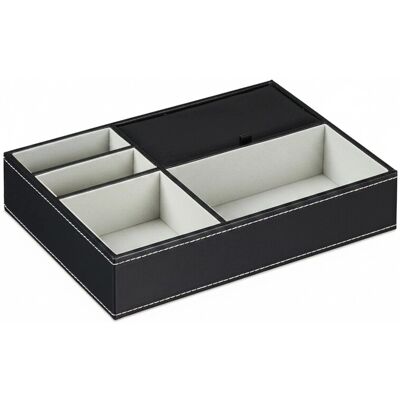 Relaxdays Schmucktablett in Lederoptik Schwarz Mit Deckel 25,5 cm x 18,5 cm x 5 cm 0,5 kg Relaxdays Schmucktablett in Lederoptik Schwarz Mit Deckel 25,5 cm x 18,5 cm x 5 cm 0,5 kg