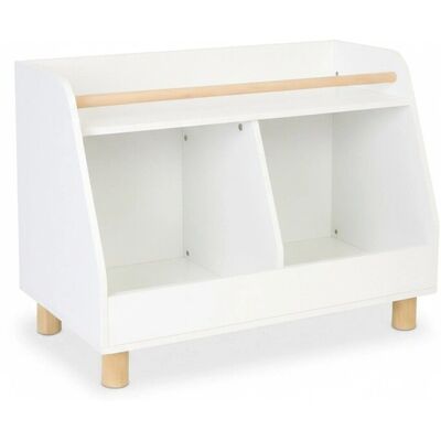Relaxdays Kinderregal MDF Kiefernholz Weiß mit 2 Fächern 53 cm x 72 cm x 38 cm 20 kg Relaxdays Kinderregal MDF Kiefernholz Weiß mit 2 Fächern 53 cm x 72 cm x 38 cm 20 kg