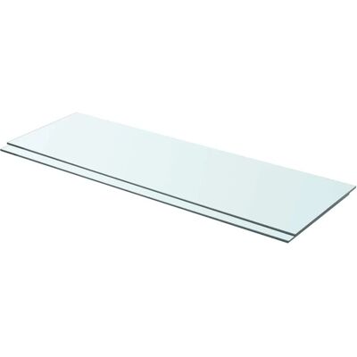 vidaXL Regalböden 2 Stk Glas Transparent 90x30 cm 3051581 vidaXL Regalböden 2 Stk Glas Transparent 90x30 cm 3051581